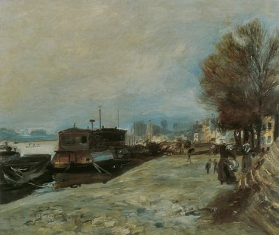 Bateau-lavoir on the Seine by Pierre Auguste Renoir